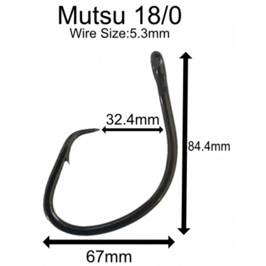18/0 *GENUINE* Fujiyama Mutsu HIGH CARBON Circle hook