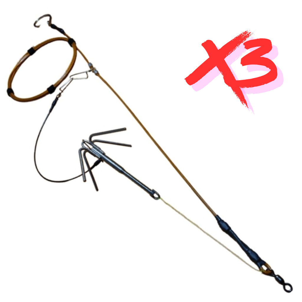3 SHARK N SHOOT ANCHOR TRACES - 5M, 3mm, 20/0, + Semi Breakaway Anchor