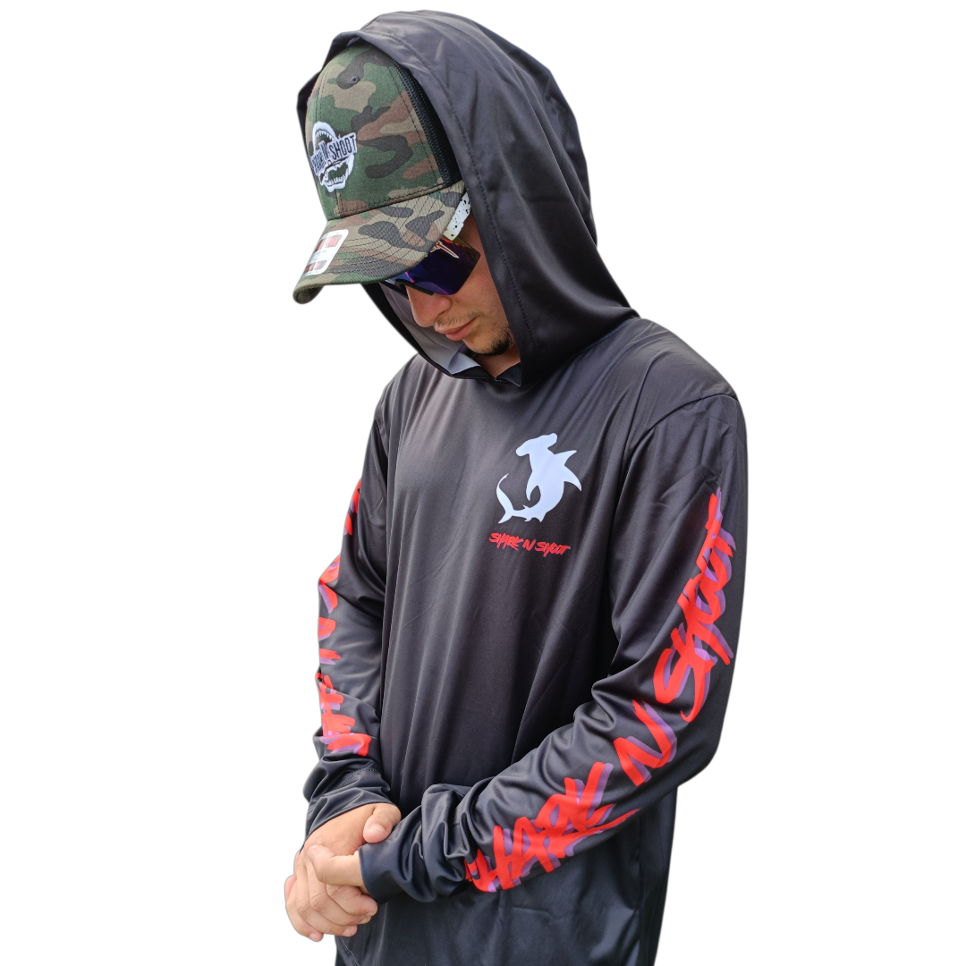 Shark N Shoot Hooded Fishing Shirt