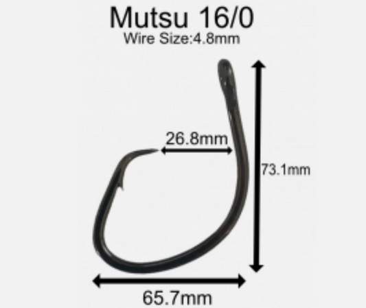 16/0 *GENUINE* Fujiyama Mutsu HIGH CARBON Circle hook
