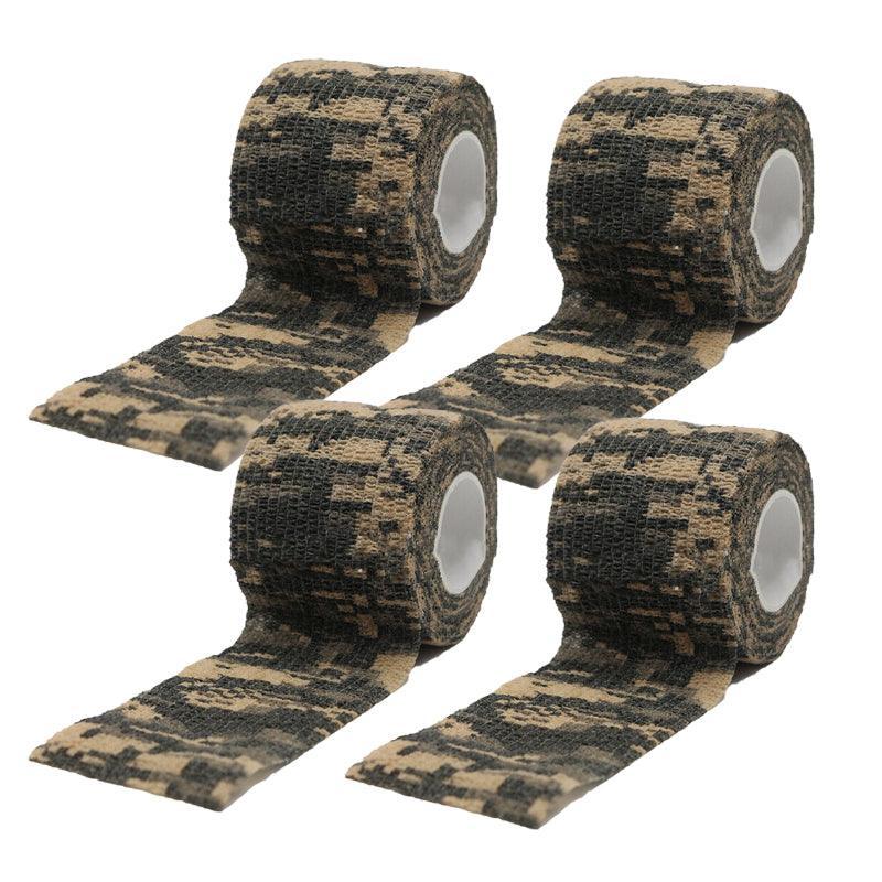 4 Roll Tape Army Camo Wrap Rifle Gun Shooting Hunting Camouflage Stealth Webbing - Desert Camouflage