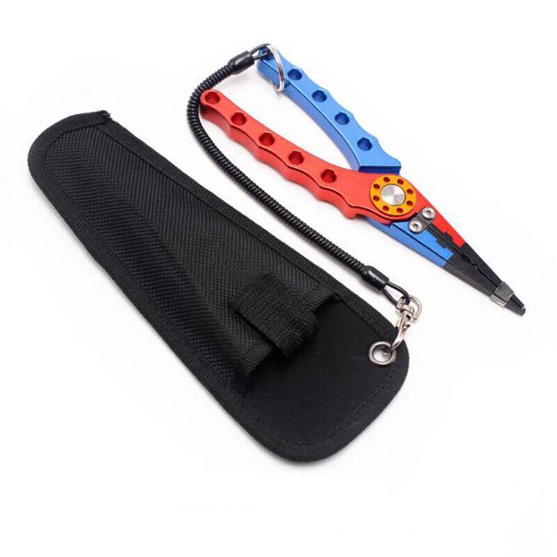 RED & SILVER - Braid cutter split ring pliers