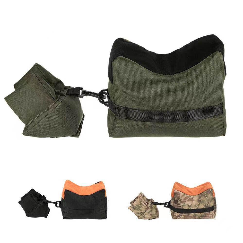 Target Hunting Shooting Range Sand Bag Set Rifle Gun Rest Stand Pack Tactical - Black