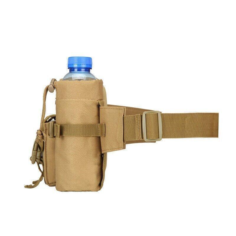 Tactical Waist Bag Belt Military Fanny Pack Pouches Buckle Men Bum Utility - Khaki