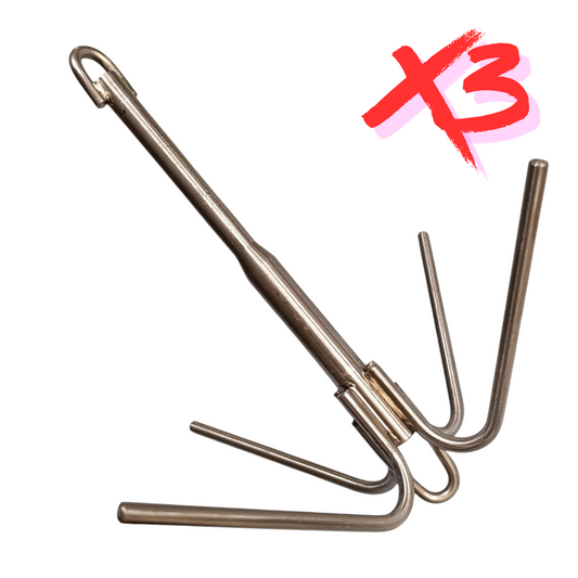 3pcs Semi breakaway Anchor, Drone/Kayak deploy, 185mm, 195g (6.9oz)