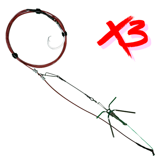 3 SHARK N SHOOT ANCHOR TRACES - 5M, 3mm, 20/0, + Semi Breakaway Anchor