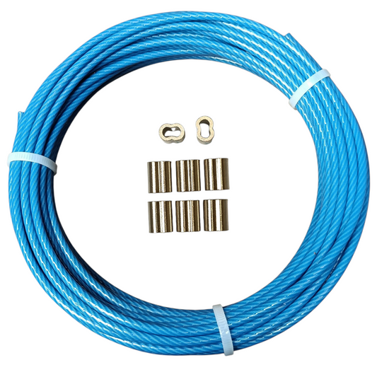 10m 3mm/3.5mm Stainless Steel Wire 990lb